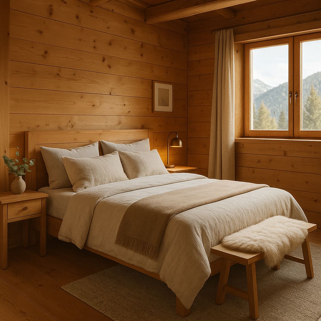 Gemütliches Gästezimmer im alpinen Stil